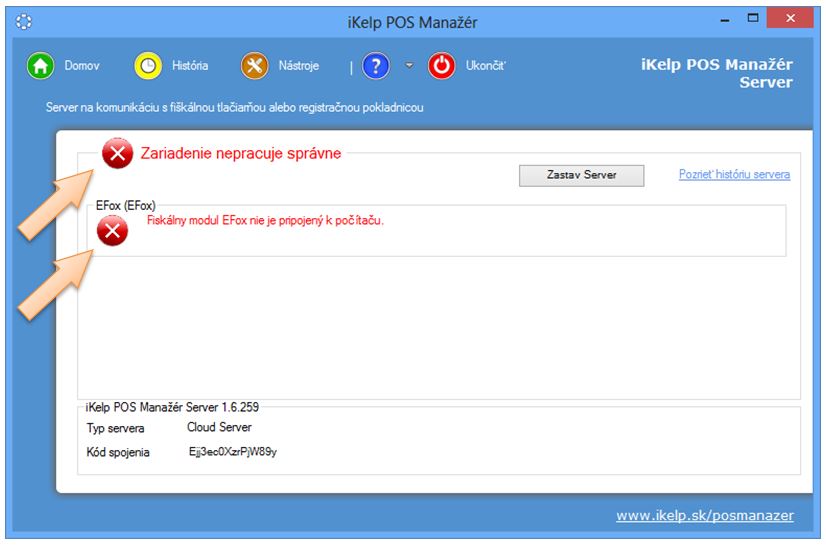 Automatick&aacute; detekcia zariadenia po spusten&iacute; aplik&aacute;cie POS Manaž&eacute;r.